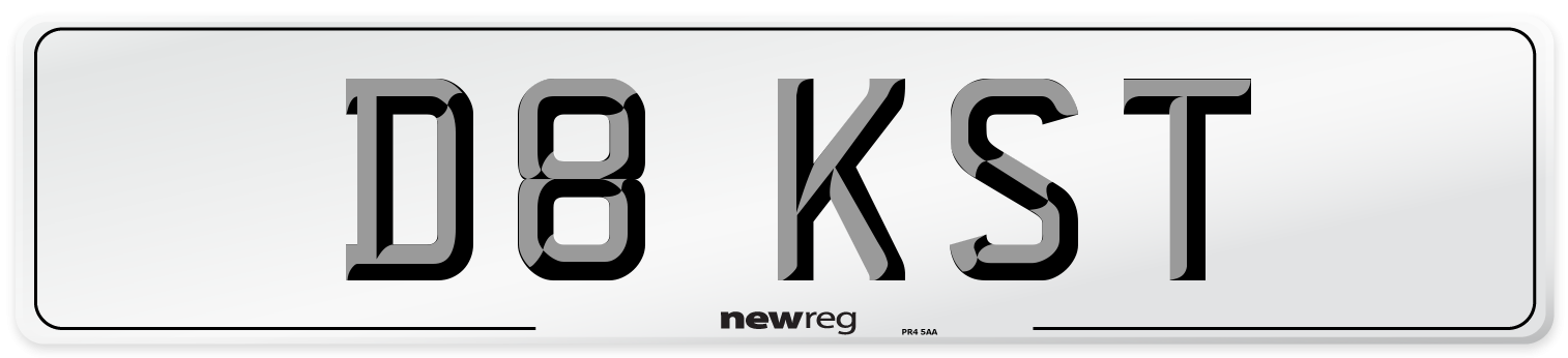 D8 KST Number Plate from New Reg